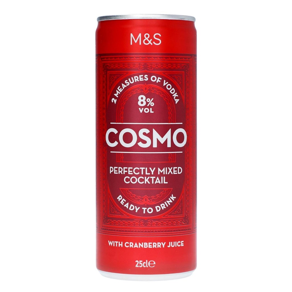 M&S Cosmo With Cranberry Juice 25Cl