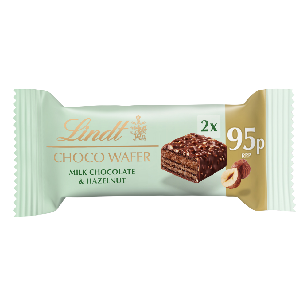 Lindt Milk Chocolate and Hazelnut CHOCO WAFER Bar 30g"