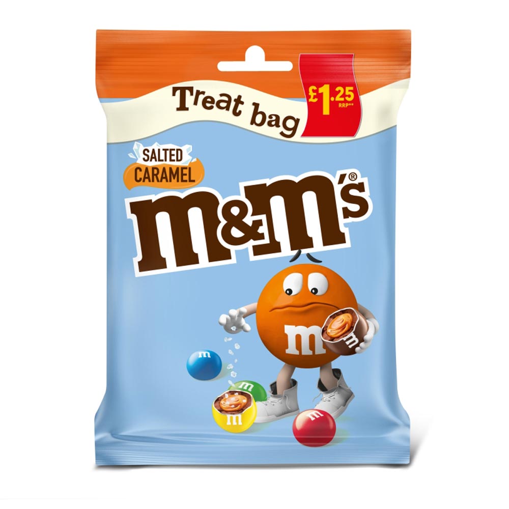 M&M's Salted Caramel Milk Chocolate Treat Bag 70g