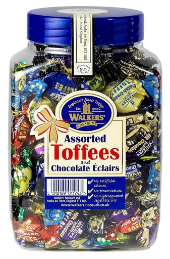 Walkers Assorted Toffees And Chocolate Eclairs 1.25Kg