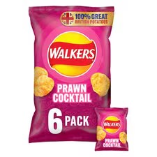 Walkers Supreme Prawn Cocktail Crips 6X25