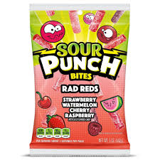 Sour Punch Bites Rad Reds 142G